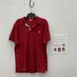 Burberry Mens Red Short Sleeve Spread Collar Polo Shirt Size L With COA image number 6