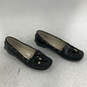 Womens Black Leather Tassled Moc Toe Slip-On Boat Flat Dress Shoes Size 8 image number 3