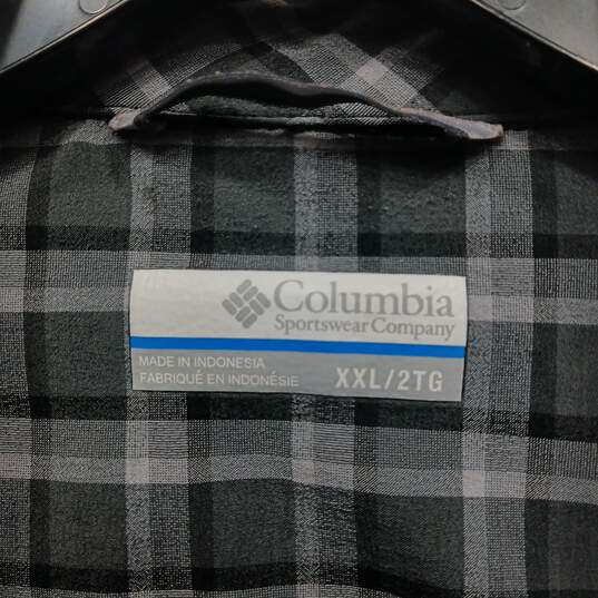 Columbia Men's Gray/Black Plaid Button-Down Longsleeve Size XXL image number 4