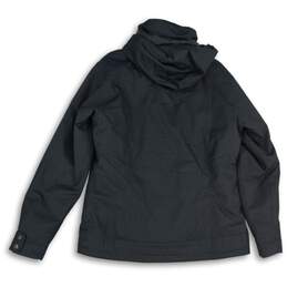 Womens Black Long Sleeve Mock Neck Pockets Hooded 3-in-1 Full-Zip Jacket Size XL alternative image