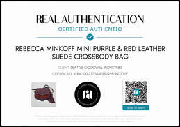Rebecca Minkoff Mini Burgundy Red Leather & Suede Crossbody Bag AUTHENTICATED alternative image