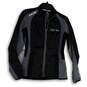 Womens Gray Black Mock Neck Long Sleeve Full-Zip Athletic Jacket Size XS image number 1