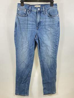 Madewell Womens Blue Coin Pockets Medium Wash Denim Straight Leg Jeans Size 29