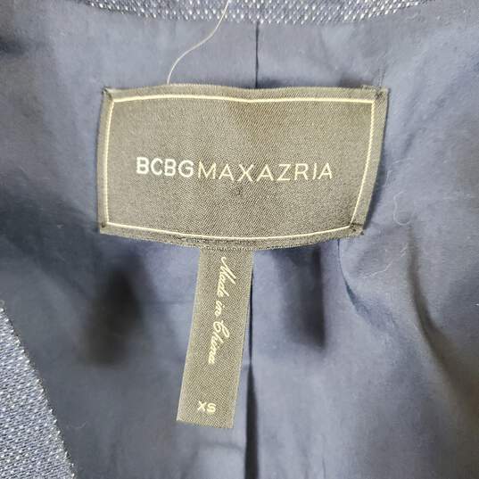 BCBGMaxazria Women Multicolor Linen Blazer Sz XS image number 2