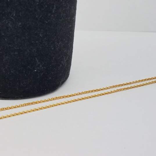 14k Gold Double Leaf 3 Inch Drip Necklace 5.8g image number 2