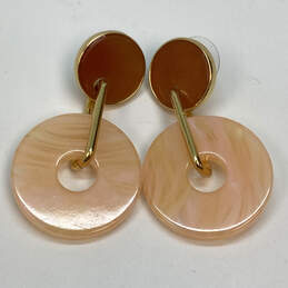 Designer J. Crew Gold-Tone Push Back Round Fashionable Dangle Earrings alternative image