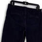 Womens Blue Denim Dark Wash Pockets Stretch Wide Leg Jeans Size 30/10P image number 3