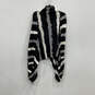 Womens Multicolor Striped Draped Open Front Cardigan Sweater Size Small image number 2