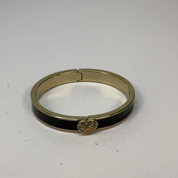 Designer Vera Bradley Gold-Tone Black Enamel Round Shape Bangle Bracelet alternative image