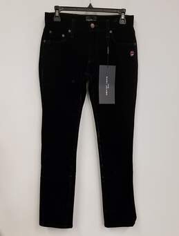 NWT Womens Black Pockets Dark Wash Low Rise Denim Ultra Skinny Jeans Size 27