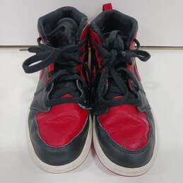 Boys Air Jordan 1 Mid Banned 640734-074 Black Basketball Shoes Size 3Y
