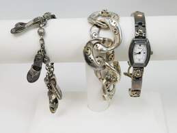 Brighton Designer Tribeca Watch & Chunky Chain & Shoe Charm Bracelets 174.6g