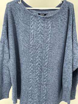 Chaps Womens Blue Braided Boat Neck Knit Pullover Sweater Sz 2X T-0528888-E alternative image