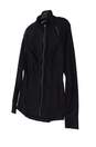 Womens Black Long Sleeve Collared Activewear Full Zip Jacket Size Medium image number 2