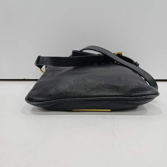 Womens Sia Black Pebbled Leather Shoulder Strap Crossbody Bag image number 3