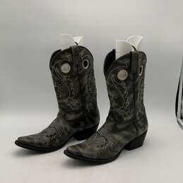 Durango Mens DB5457 Black French Toe Pull-On 12" Jack Western Boots Size 10.5 D