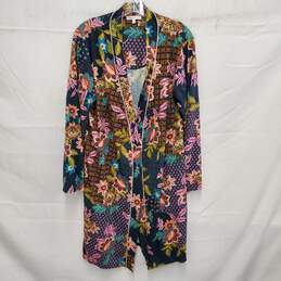 Johnny Was WM's Delfino Cotton Blend Floral Print Kimono Cardigan Robe Size M