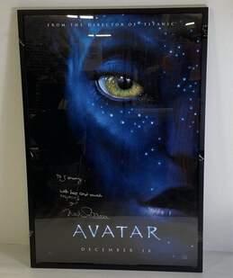 Avatar Movie Signed Poster by Zoe Saldana Signed. 2009 Framed