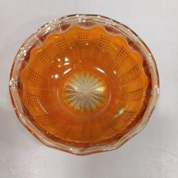 6 Vintage Orange Carnival Glass Berry Bowls alternative image