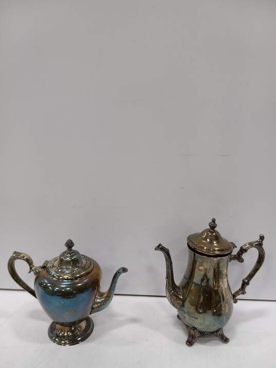 Vintage Bundle of Assorted Silver-Plated Tea Service Dishes image number 2