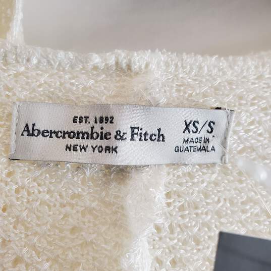 Abercrombie & Fitch Women Ivory Knit Cardigan XS NWT image number 3