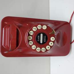 Red Grand Wall Phone Push Button Rotary Style Phone alternative image