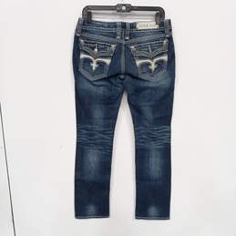 Rock Revival Women's Madison Blue Distressed Straight Jeans Size 30 alternative image