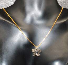 14K Yellow Gold Necklace W/ Star Pendant & Diamond alternative image