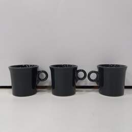Set of 3 Homer Laughlin Fiesta Charcoal Gray Coffee Mugs alternative image