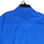 Mens Blue Spread Collar Short Sleeve Heatgear Polo Shirt Size X-Large image number 4