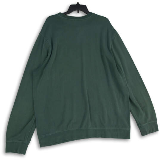 Mens Green Long Sleeve Crew Neck Classic Pullover Sweater Size XL Tall image number 2