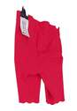 NWT Womens Red Elastic Waist Pockets Scalloped Hem Bermuda Shorts Size 12 image number 2