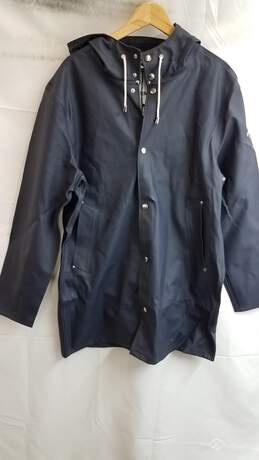 (3) Stutterheim Men's Raincoat - Navy Blue Sz L