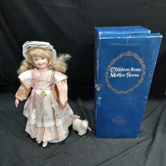 Vintage 1988 Knowles "Mary Had a Little Lamb" Doll IOB image number 1