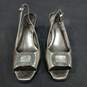 J. Renee Classic Metallic Nappa L Taupe Heels Size 9M IOB image number 7
