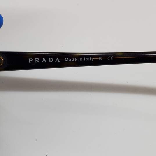AUTHENTICATED PRADA PR01OS BROWN/GREEN CAT EYE SUNGLASSES image number 8