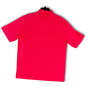 Mens Pink Short Sleeve Spread Collar Regular Fit Golf Polo Shirt Size Large image number 3