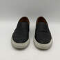 Womens Black Leather Round Toe Low Top Slip-On Sneaker Shoes Size 10 image number 1