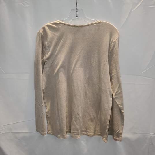 Eileen Fisher Organic Cotton Blend Long Sleeve Pullover Shirt Size L image number 2