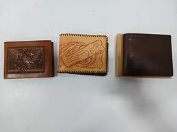 Bundle of 3 Brown Leather Wallets (One IOB)