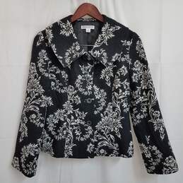 Pendleton black and gray damask floral wool button up jacket women's 6 alternative image