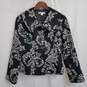 Pendleton black and gray damask floral wool button up jacket women's 6 image number 2