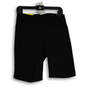 NWT Womens Black Flat Front Mid Rise Pull-On Bermuda Shorts Size Small image number 1