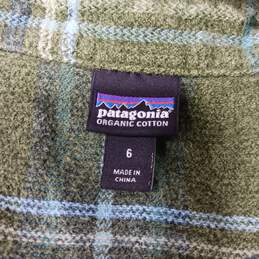 Patagonia Women's Green Plaid Cotton Button-Up Shirt Size 6 alternative image
