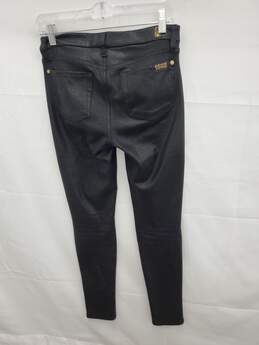 7 For All Mankind High Rise Skinny Black leather Jeans Size-27 used alternative image