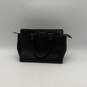 Womens Black Leather Double Handle Zipper Pocket Shoulder Bag Purse image number 2