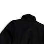 Womens Black Mock Neck Pockets Long Sleeve Full-Zip Jacket Size Medium image number 4