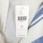 Anthropologie Women Blue Striped Linen Coat XS NWT image number 5