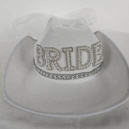 White Bride Cowgirl Hat