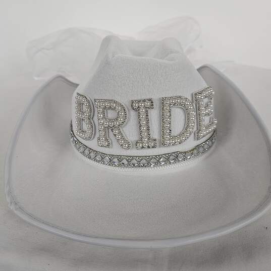 White Bride Cowgirl Hat image number 1